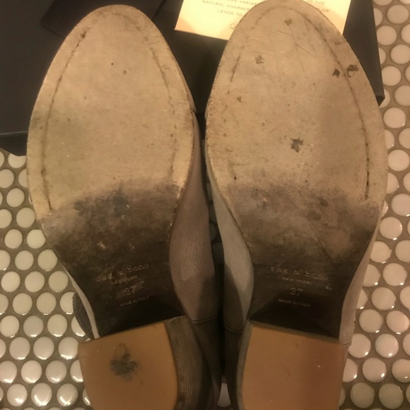 Rag & Bone Harrow Boots Booties Sz 37 or 7 Gray - Picture 4 of 5